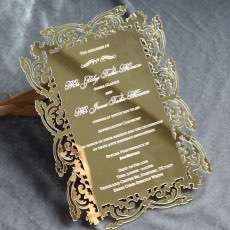 Gold Mirror Invitation Card Slap-up Invitation Card Personalized Custom